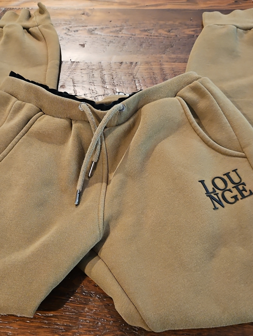 Lounge Olive/Tan Sweatpants with Drawstring